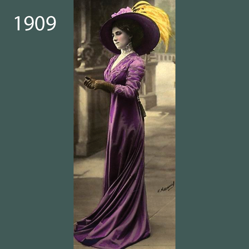 Belle Époque Elements, French, Vintage Edwardian Fashion Lady