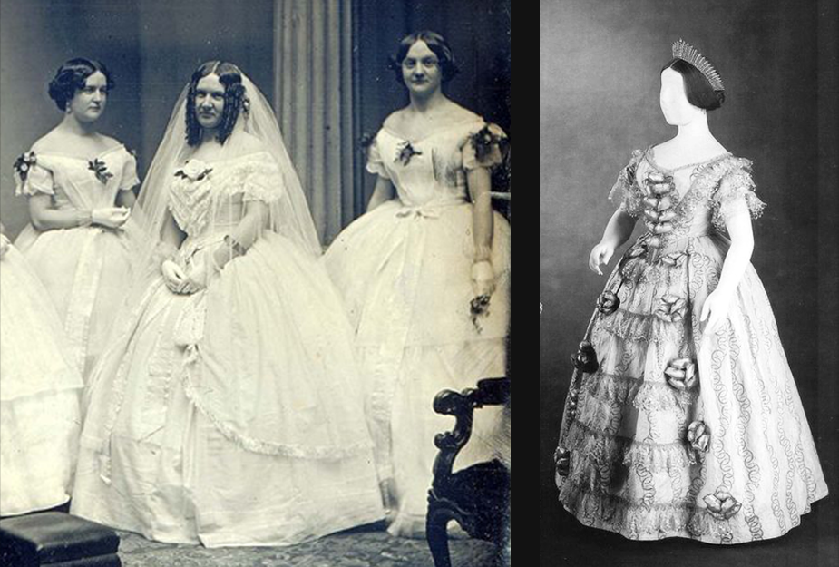 The French Empress Eugenie - Morning Dress - Bridal Costume - 1853