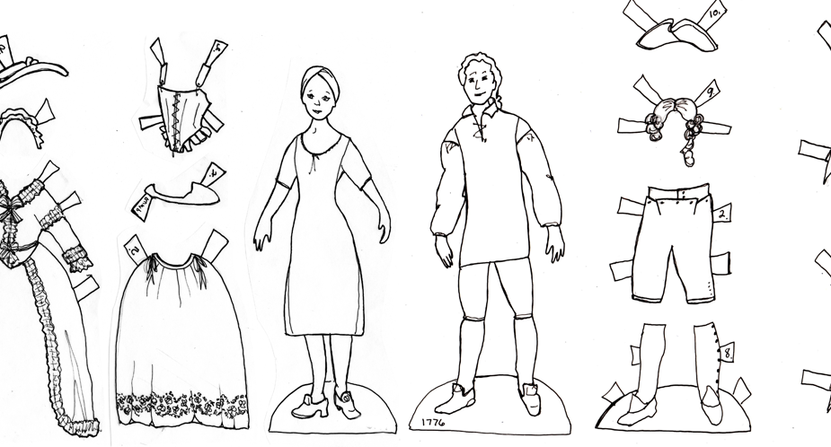 colonial paper dolls