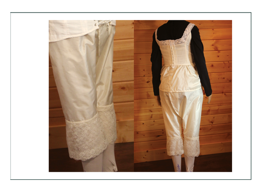 1900s Edwardian Cotton Lace Camisole and Drawers Set, Antique Undergarments  Bloomers and Cami Top