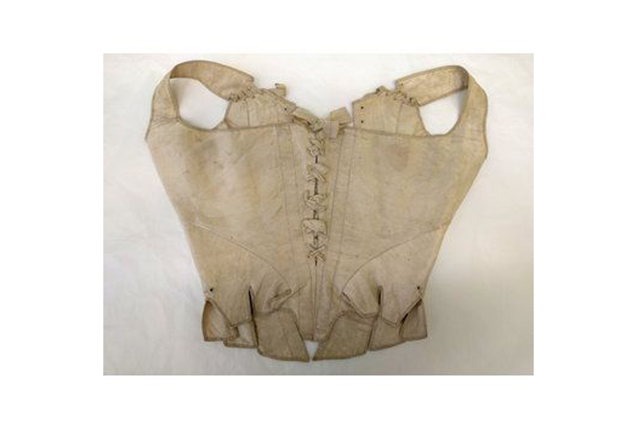 Gray Cotton 18th Century 1700's Tabbed Stays / Corset / Bodice / Pair of  Boned Bodies 